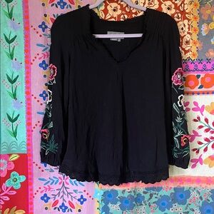 Anthropologie Black Top
